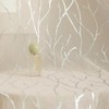 Kotile Shimmer Taupe Sheer Curtains 84 Inches Long 2 Panels