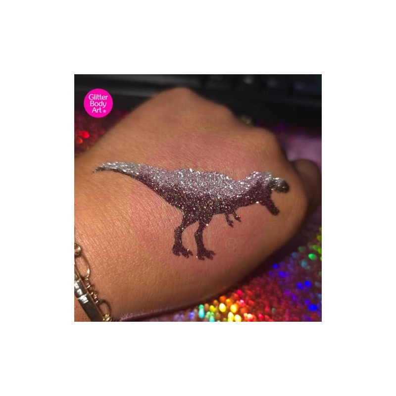 Dinosaur themed Glitter Tattoo Stencils - Perfect for kids temporary