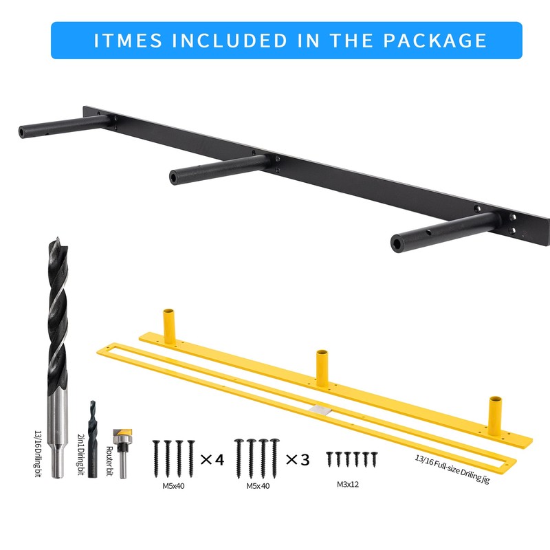 FIRMETAL Heavy Duty Floating Shelf Bracket 38 inch, Hidden Shelf