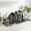 Expandable Pot and Pan Organizer for Kitchen Cabinets – Adjustable