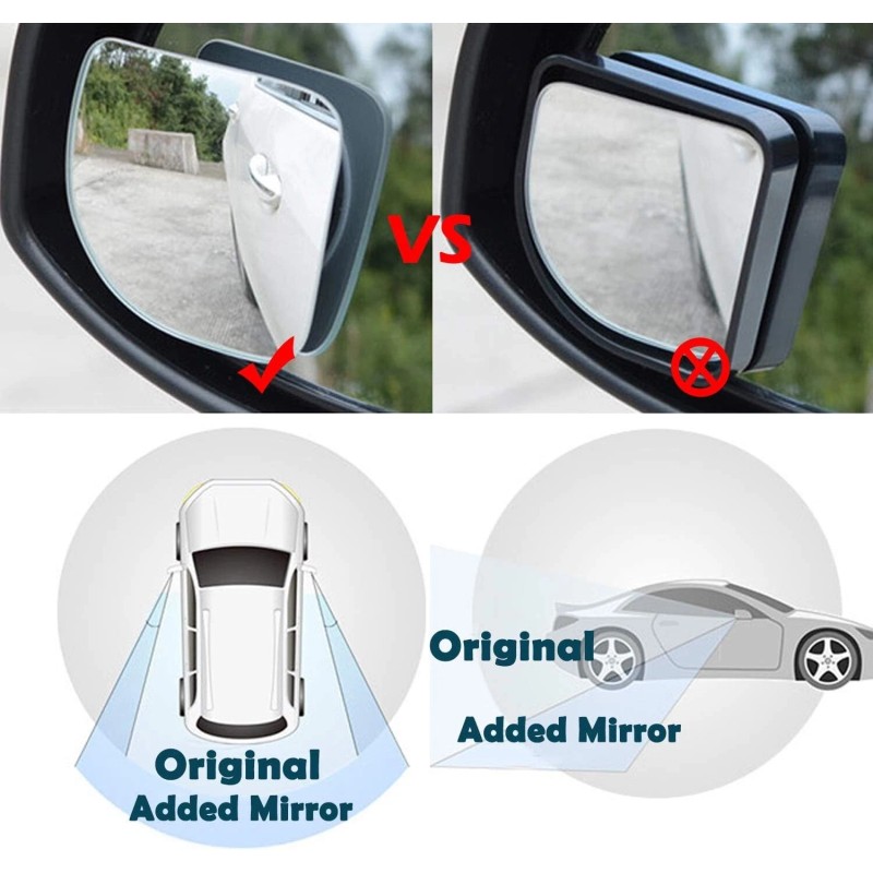 ZT Blind Spot Fan Shaped Stick On Rear View Convex