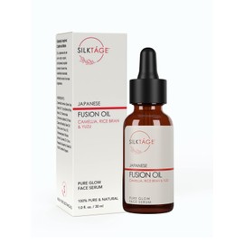 SILKTÁGE Aceite De Fusión Japonesa - Suero Facial Iluminador Puro, Camelia, Yuzi. Suero Iluminador Para Piel Seca, Líneas Finas, Tono Desigual Y Tez Apagada. 30 Ml.
