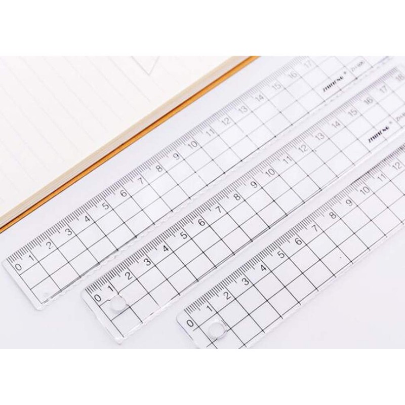 HJ Straight Ruler, Measuring Tool, Straight Ruler, Cutter Ruler, Plastic,