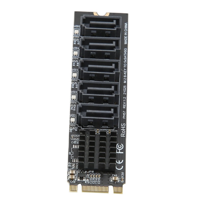 Convert Adapter Card M.2 NGFF BKEY SATA to 5 Port