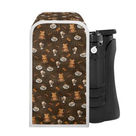 Hudotybom Can Opener Cover Coffee Print Can Opener Dust and Stain Protection Small Applicance Cover for Kitchen Fits Most Electric Automatic Can Openers
