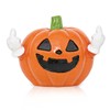 Middle Finger Pumpkin Halloween Ornament Spooky Decor Resin Rude Figurine