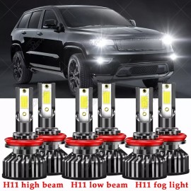 CHUSYYRAY For Jeep Grand Cherokee 2019 2020 2021 Combo LED Headlight Hi/Low Beam+Fog Light