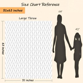 YAAPSU Chunky Knit Blanket Throw 51"x63", Soft Chenille Throw Blanket, 100% Hand Knitted Throw Blankets for Couch Bed, Big Thick Yarn Cable Knit Blanket, Large Rope Knot Crochet Blanket (Blue Spruce)