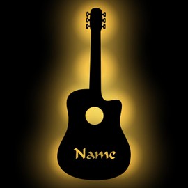 Musicians Gifts Decorative Lamp Guitar with Name Gift Idea Music School Music Teacher Music Guitarists