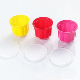 3-Pack Pudding Molds with Lids - Reusable Plastic Dessert Cups for Jello, Gelatin, Ice Cream, Custard Moulds, BPA-Free, Easy to Clean, Stackable Design,Ideal for Home and Professional Use