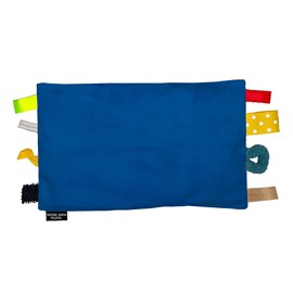 Mother Earth Pillows Weighted Sensory Lap Pad with Flax Seeds, 1.5 lbs, Unscented - Plush Minky Royal Blue