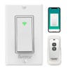 Smart Light Switch with Bluetooth Remote, Single Pole One-Way WiFi