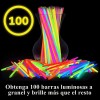 Pack de 100 Pulseras Neón Luminosas YOSGO para Fiestas y