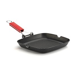 Olympia Love 10.2 X 14.2 Inch Nonstick Die Cast Aluminum Grill Pan With Folding Handle