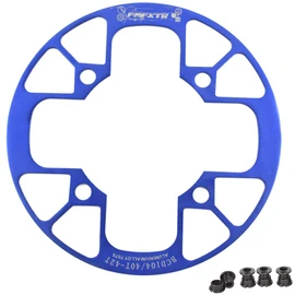 UPANBIKE Montain Bike Chainring Guard 104 BCD Aluminum Alloy Chain Ring Protector Cover for 32~34T 36~38T 40~42T Chainring Sprockets (Blue, 36T~38T)