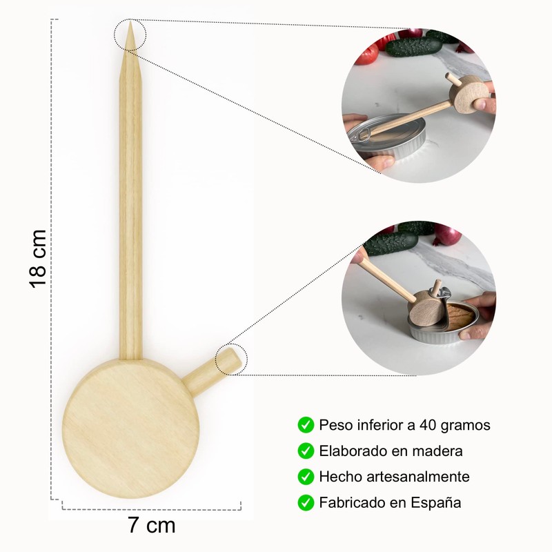Varena Wooden Manual Can Opener Ring Opener Kitchen Tools Easy