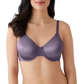 Wacoal Women's Back Appeal Seamless Unlined Underwire Bra, Montana Grape, 34D
