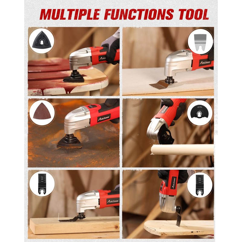 AVID POWER Oscillating Tool, 22000 OPM Electric Oscillating Multi Tool