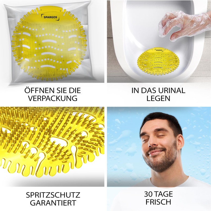 Urinal Screen Deodorizer (24 Pack) Urinal Cakes Fresh 3d Wave
