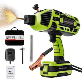 TRQWH Portable Welding Machine 110V ARC Handheld Welder IGBT Inverter Welding Gun Stick Welder 5 Variable Current Adjustment Hand Held Welder Machine, Fit for 1/16"-1/8" Welding Rods (Green)