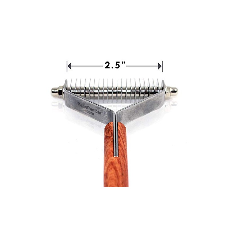Extra Wide Undercoat Rake for Dogs, Cats - 20 Blade