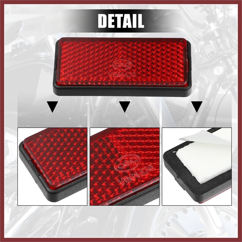 HEROFFIX Front Lower Fork Reflector Sticker Rear Saddlebag Side Visibility