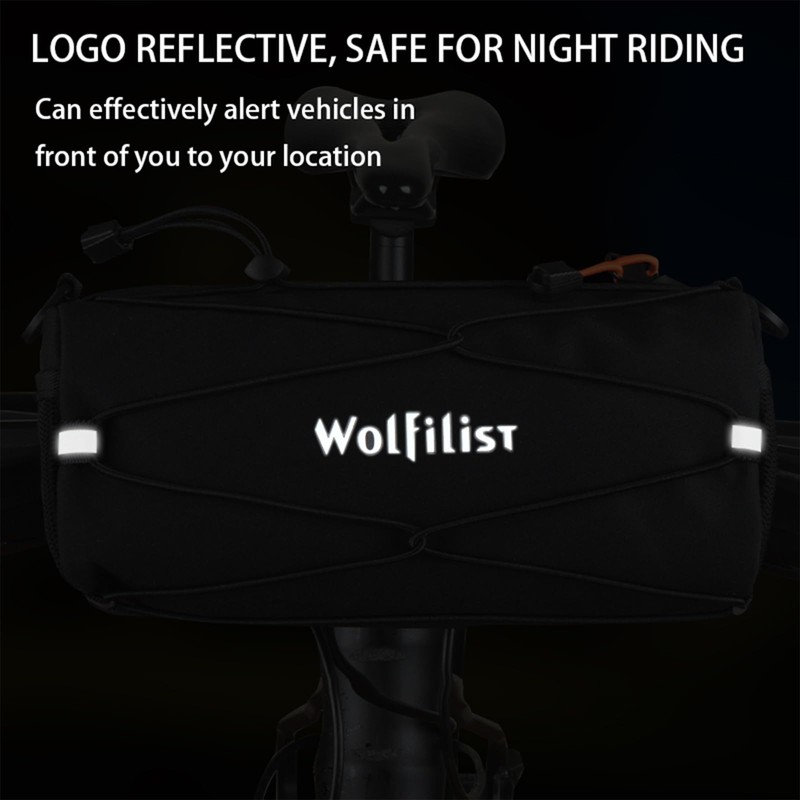 WOLFILIST Multifunctional Bike Handlebar Bag - 2.4L Waterproof Bike Frame