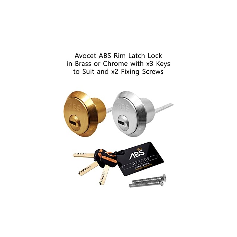 Avocet ABS Yale Rim Latch in Brass or Chrome