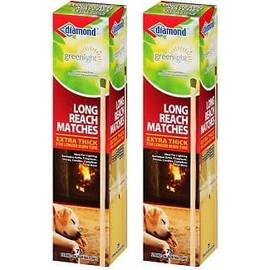 Diamond Long Matches Bulk 75 Count - Pack of 2, Extra Long Matches Box, Fireplace Matches with Striker, Match Box, Wooden Matches for Candles, Match Boxes Bulk Matchsticks 150 Count.