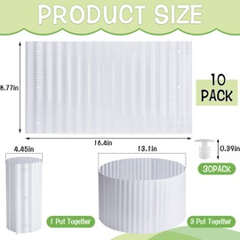 BOUTICOL 10 Pcs Winter Rose Collar - Warm Rose Cones for Winter Protection -Connectable Winter Rose Protective Cover for Protecting Plants Sapling Bush from Wind Freeze Animals