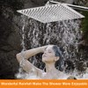 HarJue High Pressure Large Stainless Steel Square Rain ShowerHead With