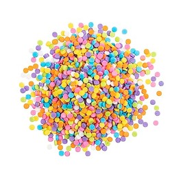 Pastel Quin Sprinkles, OliveNation Pastel Candy Quins, Multicolor Edible Confetti Topping & Decoration - 3 oz