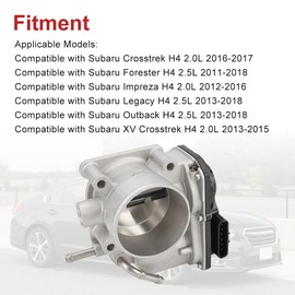 WMPHE Electronic Throttle Body Compatible with Subaru Crosstrek Forester Impreza Legacy Outback XV Crosstrek 2011-2018 Replacement for 16112AA380 16112AA38A 67-2100 TB1185