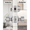 Lanwandeng 3 Sets Keyed Alike Entry Door Knobs and Single