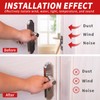 Fingwerk 20 Feet Rubber Door Weather Stripping Door Seal Large