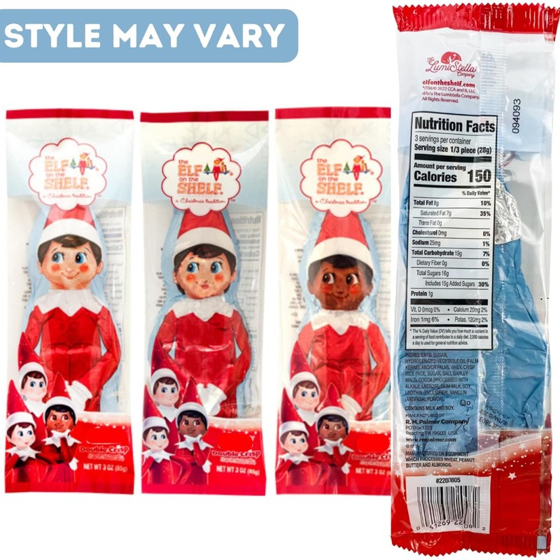 Shelf Elf Chocolate Figured Gift Set, Individually Foil Wrapped Milk