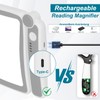 Rechargeable Magnifying Glass with Light for Reading, 5X Large Page