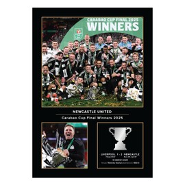 Icons Wall Art Newcastle United Carabao Cup Winners 2025 A4 Printed Photo Picture Display Gift For Magpies Fans Digitally Reproduced Unframed