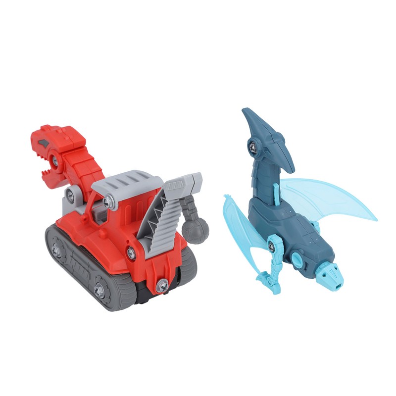 Kids DIY Vehicle Assemble Toy Imagination Development Dinosaur Transformation Car