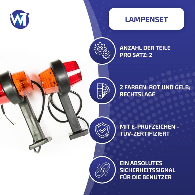 Web Truck 2 x LED Rubber Side Light 12 V