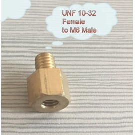 Dynapex Fitting Metric M6 M6X1 M6X1.0 Male to 10-32 UNF Female Brass Adapter