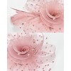 Girls Blush Pink Tea Party Fascinators Hats with Lace Gloves