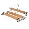 LOHAS Home 10-Pack Natural Finish Wooden Pant Skirt Hangers with