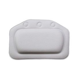 1 Waterproof Bath Cushion for Head and Neck, Bath Pillow, Soft PVC Material, 21 * 31 Cm, White, with Strong Suction Cups and Anti-Slip Texture, Ideal for Home Bathtubs and Spa Environments