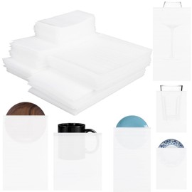 CRASPIRE 250Pcs 5 Sizes Moving Dishes Packing Kit Cushion Foam Pouches Plate Packing Sleeves for Moving Foam Packing Sheets for Packing Dishes China Plate Shipping Packaging Cushioning Supplies