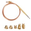 Gas Thermocouple Kit M6x0.75 with Universal Adapter Nuts Replacement 900mm/35.4"