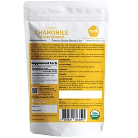 Iyasa Holistics Organic Chamomile Flower Powder, Food Grade for Baking, Cooking, Tea, Summer Drinks, DIY Skin and Hair Care Products, Natural Face Packs, Face Mask 8 oz 223 gm