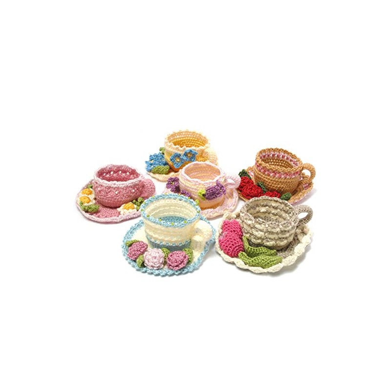 Koyama 6001002 Craft Kit, Crochet Flowers, Knit Tea Cup, Chamomile,