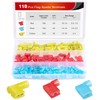 Nilight 50047R 110pcs Nylon Flag Spade Female Insulated Quick Disconnects