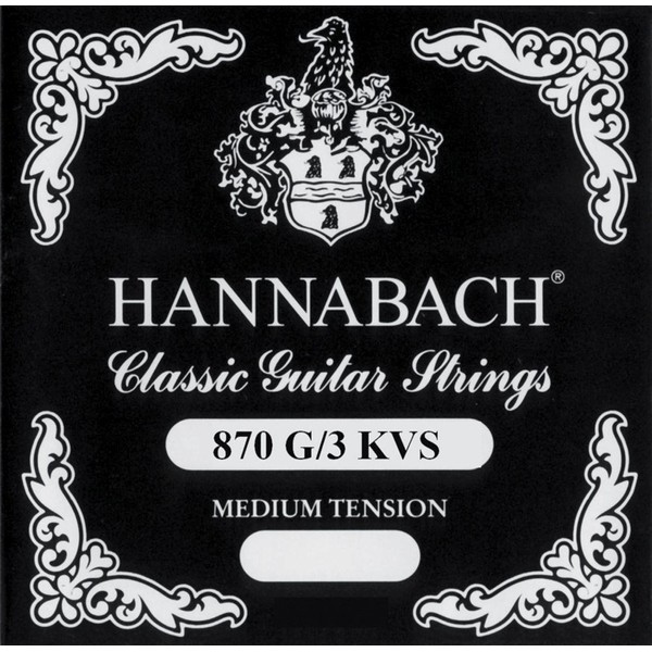 Hannabach 652573 String for Classic Guitar G3 Nylon Wound Chrome